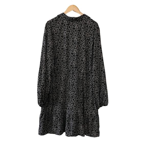 Draper James Floral Long Sleeve Dress Size XXL Black Cream - Picture 4 of 10